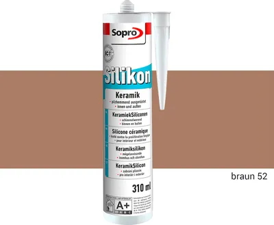 Produktbild von Sopro Silikon Keramik Fugen Fliesen 310ml Abdichtung Farbe braun 1 Stück