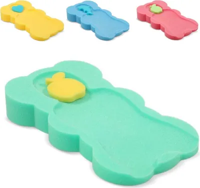 Produktbild von Lorelli Baby Badewanneneinlage, weich, 2 Schwämme, mit verschiedenen Motiven grün