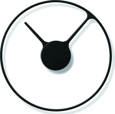 Obrázok produktu pre Stelton -Time- Clock, dizajnové hodiny, hliníkové nástenné hodiny, Ø30cm, matná čierna, 851