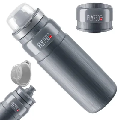 Zdjęcie produktu dla Bidon ELITE FLY MTB TEX Szary Logo 750ml SUPER LEKKI 85 gram