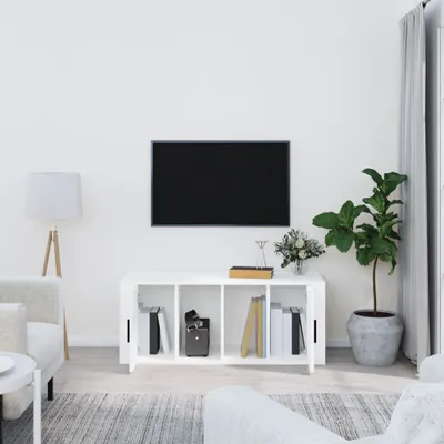 Obrázek produktu pro vidaXL TV skříňka bílá 100x35x40 cm Dřevěný materiál