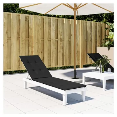 Produktbild von Liegestuhlauflage Schwarz (75+105) x50x3 cm, Auflage für Hollywoodschaukel, Sonnenliege, Gartenliege, Liegenauflage, Deckchair