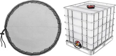 Produktbild von Famanu Filtermesh-Abdeckung Polyester 35 cm Schwarz - IBC Wassertank
