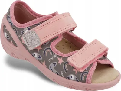 Produktbild von Sandalen Befado Sunny 063X023 grau-pink mit Kitten Heels, mit Lederinnensohle