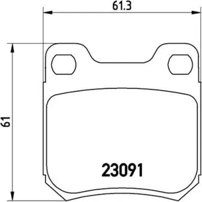 Produktbild von Brembo Bremsbelagsatz, Scheibenbremse Hinterachse P 71 008