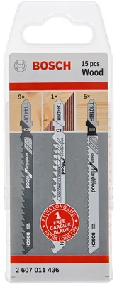 Obrázok produktu pre Bosch 2 607 011 436, Pílový kotúč, Drevo, 15 kusov, Blistr