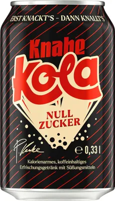 Obrázek produktu pro Knabe Kola nealkoholický nápoj s nulovým obsahem cukru a kofeinu 330ml plechovka