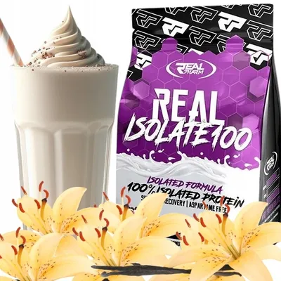 Produktbild von Real Pharm Real Isolate 100 WPI 700 g WEPEI ISOLATE Proteinpulver Molkenproteinisolat Geschmack: Vanille