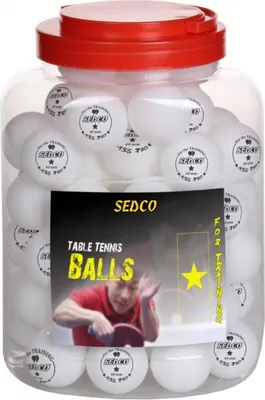 Obrázok produktu pre Loptičky na stolný tenis SEDCO for TRAINING 1* CELL FREE 60ks - dóza biela