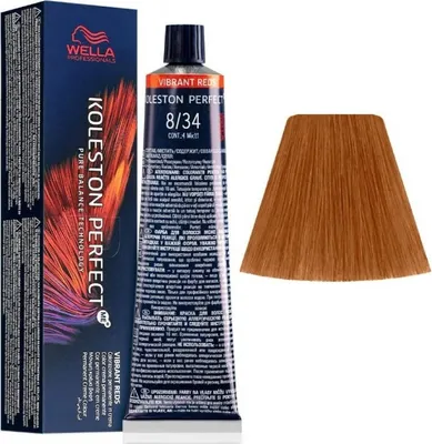 Produktbild von Wella Koleston Perfect Vibrant Reds 8/34 Hellblond Kupfergold 60 ml
