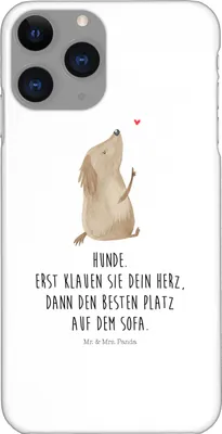 Produktbild von Mr. & Mrs. Panda Iphone 11 Pro Handyhülle Hund Liebe - Weiß - Geschenk, Süß, Hunde, Sprüche, Premium Kunststoff, Handy Case