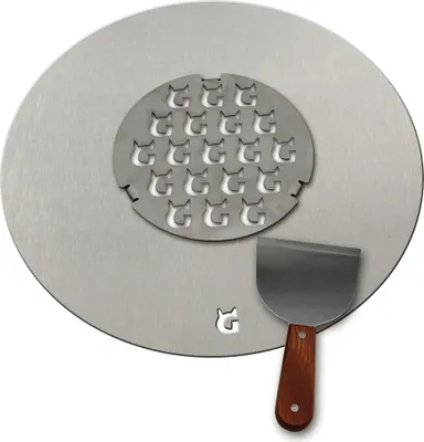 Produktbild von "Grillclub" Feuerplatte Ø 44,5 cm für 47er Kugelgrill bzw. Feuertonne geeignet + Edelstahl Grilleinsatz + Edelstahl Grillspachtel