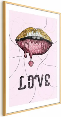 Produktbild von Posterpapier Poster - Fluid Lips 60x90 cm Text m-A-0931-ao-a