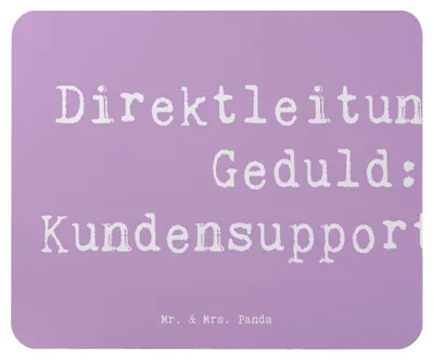 Produktbild von Mr. & Mrs. Panda Mouse Pad Spruch Kundensupporterin Geduld - Lavendeltraum - Geschenk, Direktleitung, computer mousepad, Herausforderung, Berufsleben, Hilfsbereitschaft