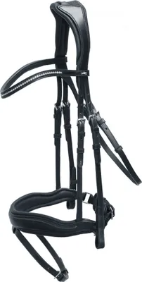 Zdjęcie produktu dla Schockemöhle Sports Anatomical Snaffle Stanford Bridle Black / Silver WB