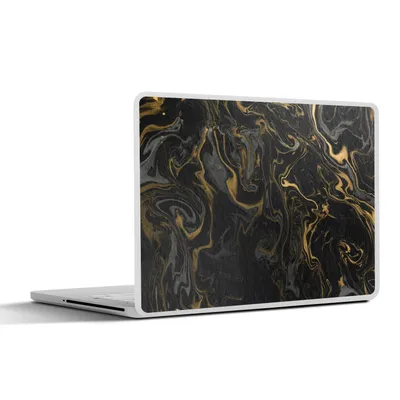 Produktbild von MuchoWow® Laptop Aufkleber Sticker Cover Marmor - Textur - Grau - Gold - Marmoroptik - Luxus 40x30 cm - Laptop Dekoration - Selbstklebend