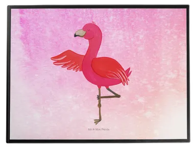 Produktbild von Mr. & Mrs. Panda tischauflage Flamingo Yoga - Aquarell Pink - Geschenk, Vogel, schreibtischmatte, Namaste, schreibtischauflagen, schreibauflage, schreibtischunterlagen