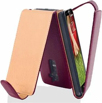 Produktbild von Cadorabo Schutzhülle für LG G2 Hülle in Lila Flip Etui Handyhülle Case Cover Kunstleder