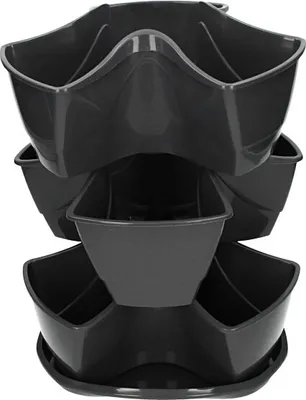 Obrázok produktu pre Prosperplast Kvetináč na bylinky "COUBI" Grafit 38 cm 3ks
