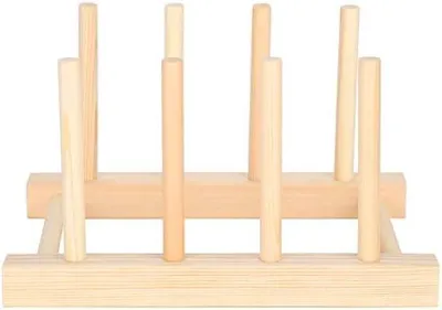 Produktbild von Holz Küchenregal 3 Stück, Platzsparend, Für Teller, Schalen, Tassen, Multifunktional