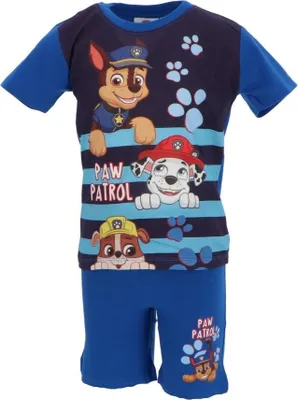 Immagine prodotto di Paw Patrol Shortama - Pigiama e pigiama estivo per bambini in 100% cotone Blu 3 anni