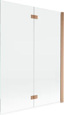 Image de Mexen Mist Paroi de douche à 2 panneaux, droite 130 x 150 cm, transparent, cuivre brossé - 8A9-130-002-65-00-P