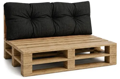 Produktbild von Palettenkissen Outdoor Rückenkissen 120x40 cm Europaletten Graphit Leinenoptik