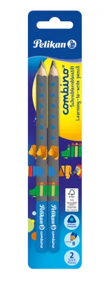 Obrázok produktu pre Pelikan 811187 - B - Modrá - Trojuholníkový tvar - priehľadné balenie - 2 kusy