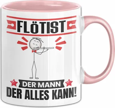 Produktbild von Flötist Tasse Geschenk für Flötist Der Mann Der Alles Kann Geschenkidee zum Geburtstag (Rosa)