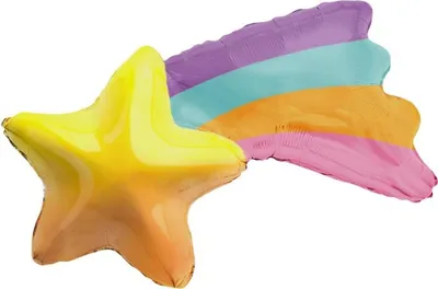 Produktbild von Folienballon „Regenbogenkomet“ 75 x 56 cm – Godan