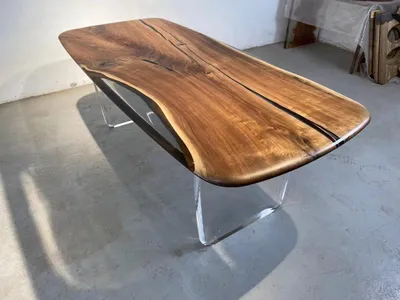 Produktbild von Couchtisch River Table Echtes Holz Flusstisch Massiv Epoxidharz Tische 140x60
