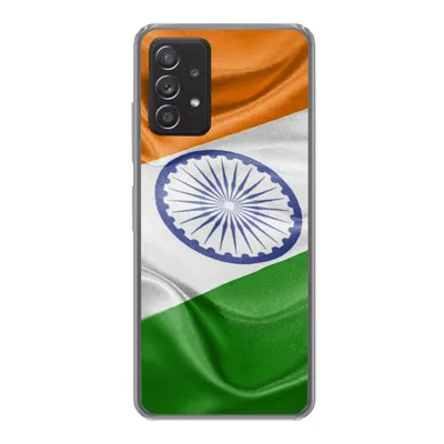 Produktbild von MuchoWow® Handyhülle Schutzhülle Hülle für Samsung Galaxy A33 5G Nahaufnahme der Flagge von Indien Silikon Softcase Handy Hülle - Kartenhalter