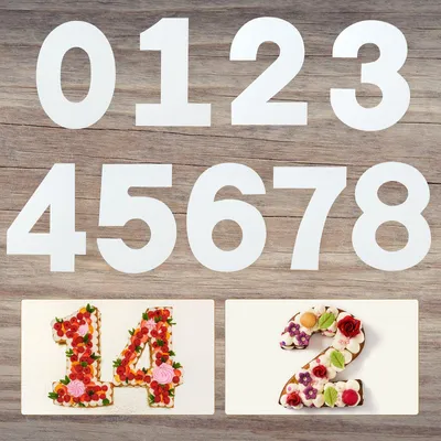 Produktbild von Zahlenschablonen Set - 9-teilig für Kuchen - DIY Backzubehör - Zahlen 0-8