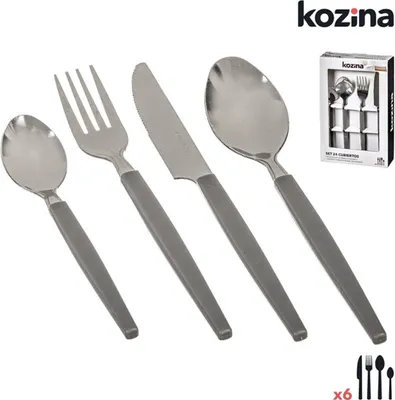 Image de Set 24 Couverts Inox Kozina Acier Inoxydable Durable Et élégant - Kozina