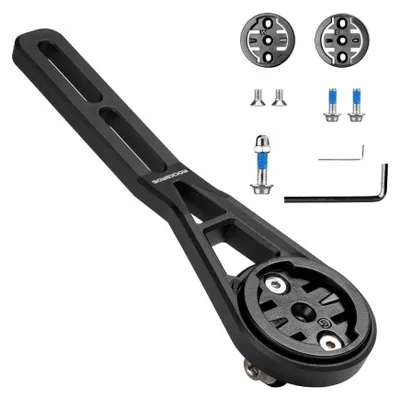 Produktbild von Rockbros Fahrradhalterung unter Lenker für Computer & Licht Schwarz