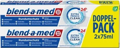 Produktbild von Blend-A-Med | Zahnpasta Extra Frisch Clean - 2X75 Ml - 24H Schutz - Minzgeschmack - Für Frischen Atem