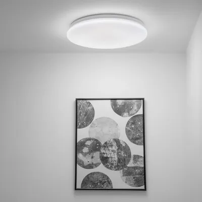 Image de LUMILED LED Plafonnier 24W 2160lm Plafonnier 4000K Blanc neutre Ø38cm blanc rond plat Moderne pour salon chambre enfants, chambre à coucher