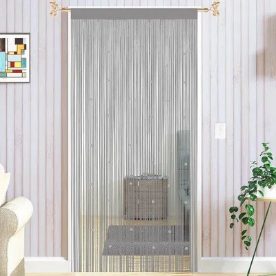 Image de Rideau de porte gris 90 x 200 cm, moustiquaire
