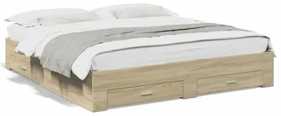 Obrázok produktu pre vidaXL Rám postele so zásuvkami Sonoma dub 180x200cm materiál na báze dreva