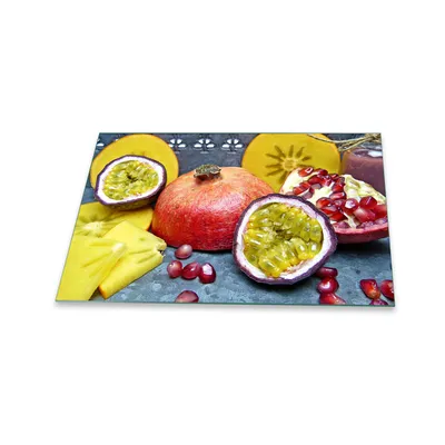 Produktbild von Herdabdeckplatte Glaskeramik 1 Teilig 80x52 Blumen Bunt Abdeckung Glas Spritzschutz