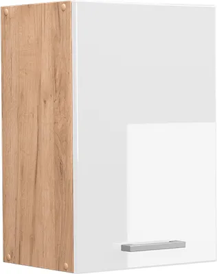 Produktbild von Vicco Hängeschrank R-Line, 40 cm, Weiß Hochglanz/Goldkraft Eiche