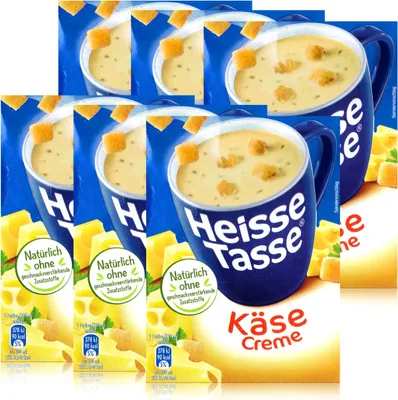 Produktbild von Heisse Tasse Käse Creme mit Croûtons 3 Beutel á 18g (6er Pack)