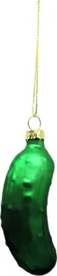 Produktbild von 10  Stück Weihnachtsgurke Anhänger  Glas Christbaumschmuck