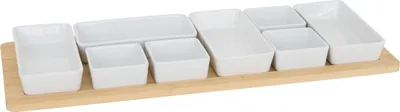 Produktbild von Aperitifset bambus 9 stück weiss l58xp22xh5cm  - Atmosphera créateur d'intérieur