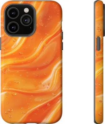 Produktbild von Leuchtendes Orange mit Flüssigkeitseffekt – Handyhülle Kompatibel mit iPhone 14 Pro Max