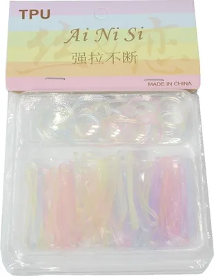 Produktbild von Mini TPU Haargummis Rasta Dreads Zöpfe Transparent Bunt