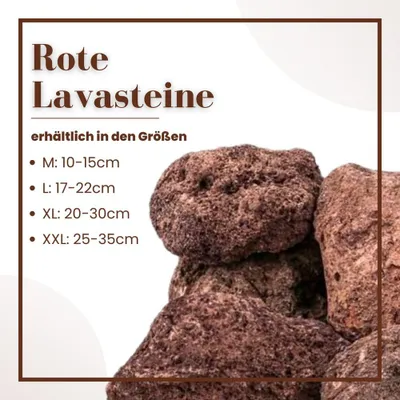 Produktbild von Aquarium Natursteine Lavastein rot 1 Stück Größe XXL 7,0-12,0 kg