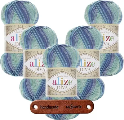 Produktbild von 5 x ALIZE Diva Batik 1767 mit Label