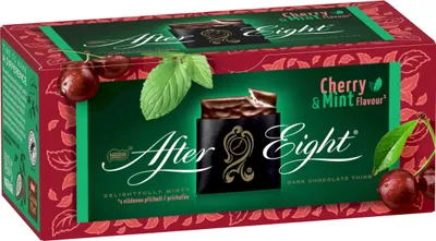 Produktbild von After Eight Cherry und Mint hauchfeine Täfelchen mit Kirschnote 200g