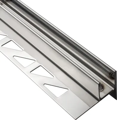 Produktbild von Glashalter- Duschprofil, Keil- Gefälle-Profil begehbare Dusche H19 G13 Rechts 100cm glänzend